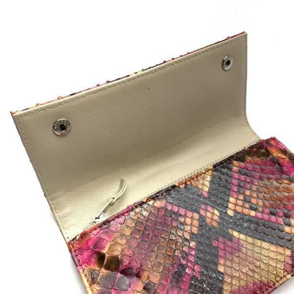 Chanel Python Chain Bifold Wallet Coin Case - Picture 5 of 8